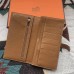 Hermes Brown Togo Leather Bearn Gusset Wallet