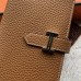 Hermes Brown Togo Leather Bearn Gusset Wallet