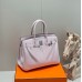 Hermes Birkin 30cm 35CM Bag In Mauve Pale Clemence Leather