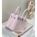 Hermes Birkin 30cm 35CM Bag In Mauve Pale Clemence Leather