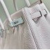 Hermes Birkin 30cm 35CM Bag In Mauve Pale Clemence Leather