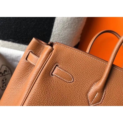 HERMES Birkin Clem 30cm - Brown/Silver