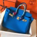 Hermes Birkin 30cm 35cm Bag In Blue Clemence Leather