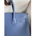 Hermes Birkin 30cm 35cm Bag In Blue Agate Epsom Leather