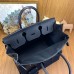 Hermes HAC Cargo Birkin 40 Handmade Bag in Blue Nuit Toile