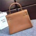 Hermes Kelly 28cm Bag Togo Leather Brown Gold Handmade Bag