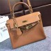 Hermes Kelly 28cm Bag Togo Leather Brown Gold Handmade Bag