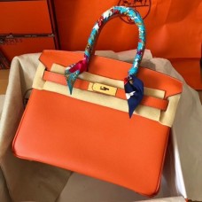 Hermes Orange Birkin 30cm 35cm Epsom Handmade Bag