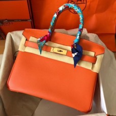 Hermes Orange Birkin 30cm 35cm Epsom Handmade Bag Hermes Orange Birkin 30cm 35cm Epsom Handmade Bag