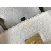 Hermes Birkin 40 Handmade Bag In White Clemence Leather