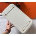 Hermes Birkin 40 Handmade Bag In White Clemence Leather