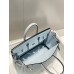 Hermes Birkin 25cm Bag In Blue Brume Clemence Leather