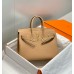 Hermes Birkin 25cm Bag In Chai Clemence Leather