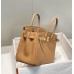 Hermes Birkin 25cm Bag In Chai Clemence Leather