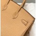 Hermes Birkin 25cm Bag In Chai Clemence Leather