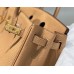 Hermes Birkin 25cm Bag In Chai Clemence Leather