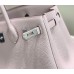 Hermes Birkin 25cm Bag In Mauve Pale Clemence Leather