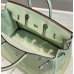 Hermes Birkin 25cm Bag In Vert Fizz Clemence Leather