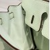 Hermes Birkin 25cm Bag In Vert Fizz Clemence Leather