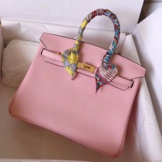 Hermes Birkin 25 Handmade Bag In Pink Swift Leather Hermes Birkin 25 Handmade Bag In Pink Swift Leather