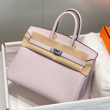 Hermes Birkin 25cm Bag In Mauve Pale Clemence Leather Hermes Birkin 25cm Bag In Mauve Pale Clemence Leather
