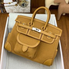 Hermes Birkin Cargo 25 Bag in Sesame Toile and Swift Leather Hermes Birkin Cargo 25 Bag in Sesame Toile and Swift Leather