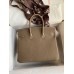 Hermes Birkin 25 Handmade Bag In Taupe Clemence Leather