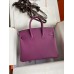 Hermes Birkin 25 Retourne Handmade Bag In Anemone Epsom Calfskin