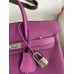 Hermes Birkin 25 Retourne Handmade Bag In Anemone Epsom Calfskin