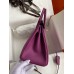 Hermes Birkin 25 Retourne Handmade Bag In Anemone Epsom Calfskin