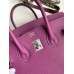 Hermes Birkin 25 Retourne Handmade Bag In Anemone Epsom Calfskin