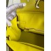 Hermes Birkin 25 Retourne Handmade Bag In Lime Epsom Calfskin