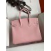 Hermes Birkin 25 Retourne Handmade Bag In Rose Sakura Epsom Calfskin