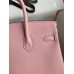 Hermes Birkin 25 Retourne Handmade Bag In Rose Sakura Epsom Calfskin