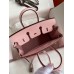 Hermes Birkin 25 Retourne Handmade Bag In Rose Sakura Epsom Calfskin