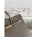 Hermes Birkin 25 Sellier Handmade Bag In Etain Epsom Calfskin