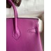 Hermes Birkin 25 Retourne Handmade Bag In Anemone Swift Calfskin