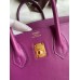 Hermes Birkin 25 Retourne Handmade Bag In Anemone Swift Calfskin