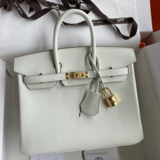 Hermes Birkin 25 Retourne Handmade Bag In Beton Swift Calfskin