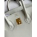 Hermes Birkin 25 Retourne Handmade Bag In Beton Swift Calfskin