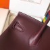 Hermes Birkin 25 Handmade Bag In Burgundy Swift Leather