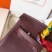 Hermes Birkin 25 Handmade Bag In Burgundy Swift Leather