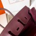 Hermes Birkin 25 Handmade Bag In Burgundy Swift Leather