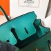 Hermes Birkin 25 Handmade Bag In Malachite Swift Leather