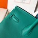 Hermes Birkin 25 Handmade Bag In Malachite Swift Leather