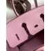 Hermes Birkin 25 Retourne Handmade Bag In Mauve Sylvestre Swift Calfskin