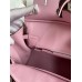 Hermes Birkin 25 Retourne Handmade Bag In Mauve Sylvestre Swift Calfskin