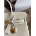 Hermes Birkin 25 Retourne Handmade Bag In Nata Swift Calfskin