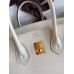 Hermes Birkin 25 Retourne Handmade Bag In Nata Swift Calfskin