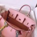 Hermes Birkin 25 Handmade Bag In Pink Swift Leather
